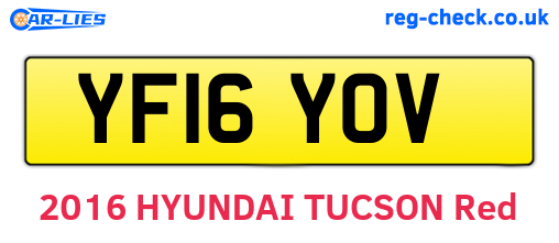 YF16YOV are the vehicle registration plates.