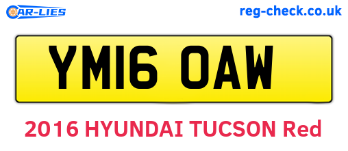 YM16OAW are the vehicle registration plates.