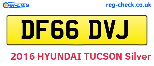 DF66DVJ are the vehicle registration plates.