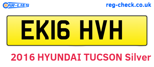EK16HVH are the vehicle registration plates.