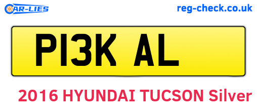 P13KAL are the vehicle registration plates.
