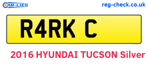 R4RKC are the vehicle registration plates.