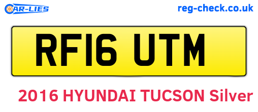 RF16UTM are the vehicle registration plates.