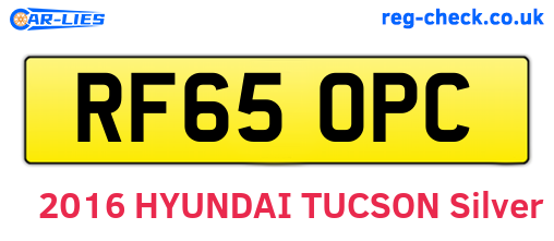 RF65OPC are the vehicle registration plates.