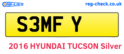 S3MFY are the vehicle registration plates.