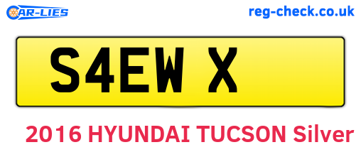 S4EWX are the vehicle registration plates.