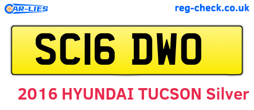 SC16DWO are the vehicle registration plates.