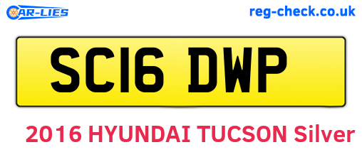 SC16DWP are the vehicle registration plates.
