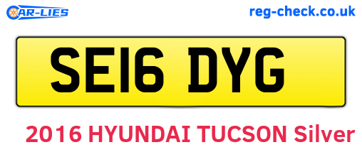SE16DYG are the vehicle registration plates.