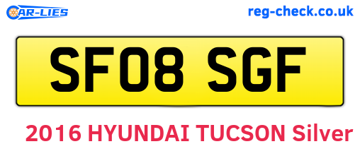 SF08SGF are the vehicle registration plates.