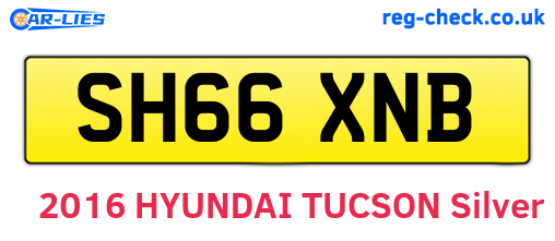 SH66XNB are the vehicle registration plates.