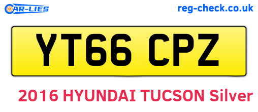 YT66CPZ are the vehicle registration plates.