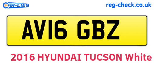 AV16GBZ are the vehicle registration plates.
