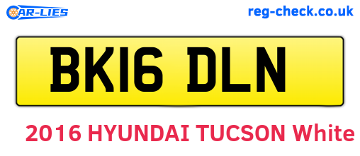BK16DLN are the vehicle registration plates.