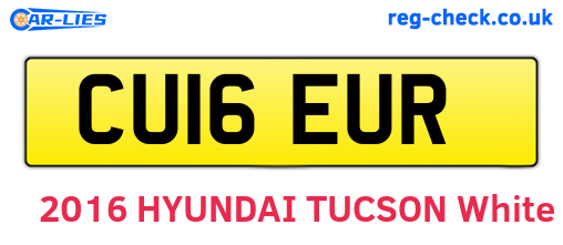 CU16EUR are the vehicle registration plates.
