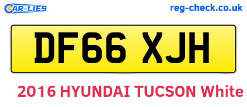 DF66XJH are the vehicle registration plates.