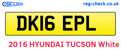 DK16EPL are the vehicle registration plates.