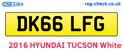 DK66LFG are the vehicle registration plates.