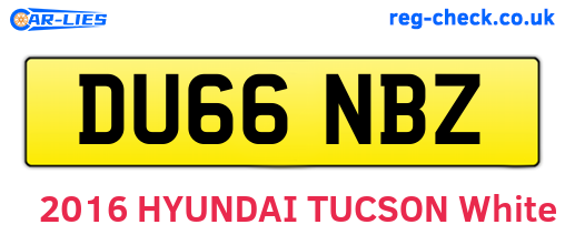 DU66NBZ are the vehicle registration plates.