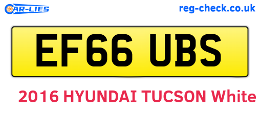 EF66UBS are the vehicle registration plates.