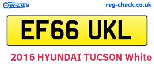 EF66UKL are the vehicle registration plates.