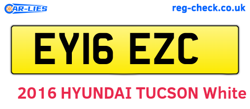 EY16EZC are the vehicle registration plates.