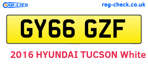 GY66GZF are the vehicle registration plates.