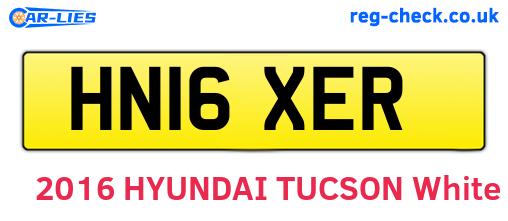 HN16XER are the vehicle registration plates.