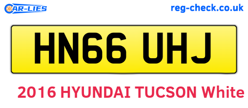 HN66UHJ are the vehicle registration plates.