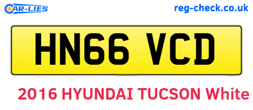 HN66VCD are the vehicle registration plates.