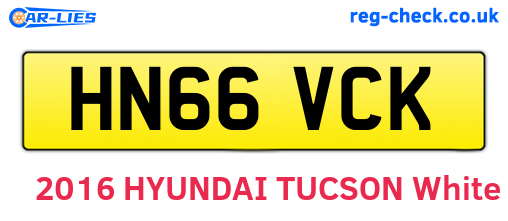 HN66VCK are the vehicle registration plates.