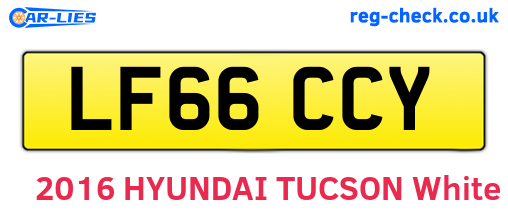 LF66CCY are the vehicle registration plates.