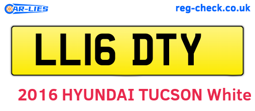 LL16DTY are the vehicle registration plates.