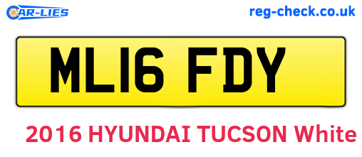 ML16FDY are the vehicle registration plates.