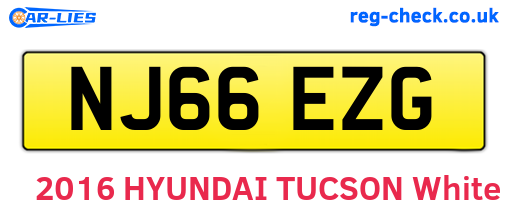 NJ66EZG are the vehicle registration plates.