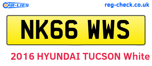 NK66WWS are the vehicle registration plates.
