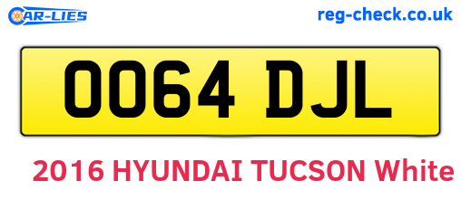 OO64DJL are the vehicle registration plates.