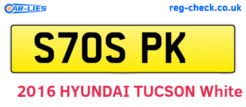 S70SPK are the vehicle registration plates.