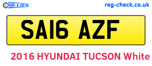 SA16AZF are the vehicle registration plates.