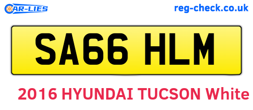 SA66HLM are the vehicle registration plates.