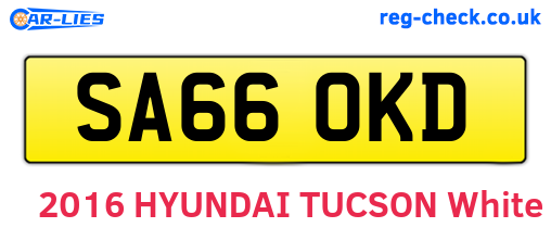 SA66OKD are the vehicle registration plates.