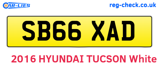 SB66XAD are the vehicle registration plates.