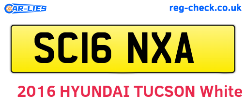 SC16NXA are the vehicle registration plates.