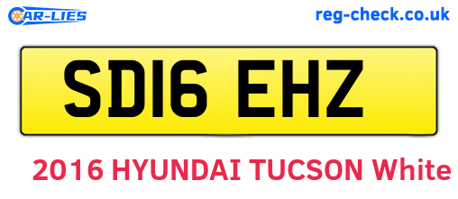SD16EHZ are the vehicle registration plates.