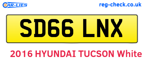 SD66LNX are the vehicle registration plates.