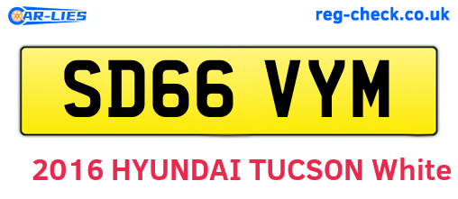 SD66VYM are the vehicle registration plates.