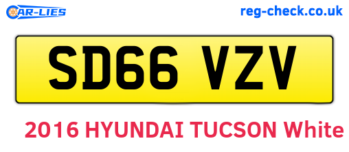 SD66VZV are the vehicle registration plates.