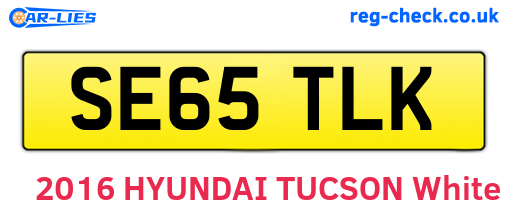SE65TLK are the vehicle registration plates.