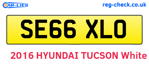 SE66XLO are the vehicle registration plates.