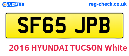 SF65JPB are the vehicle registration plates.